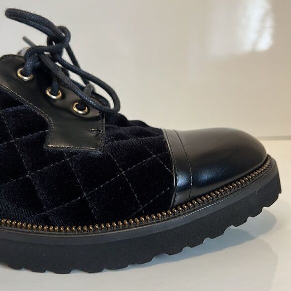 Ron White Quint Calf Quilted Velvet Lace Up Oxford Size 36 Nwot Made In Italy - Picture 7 of 16
